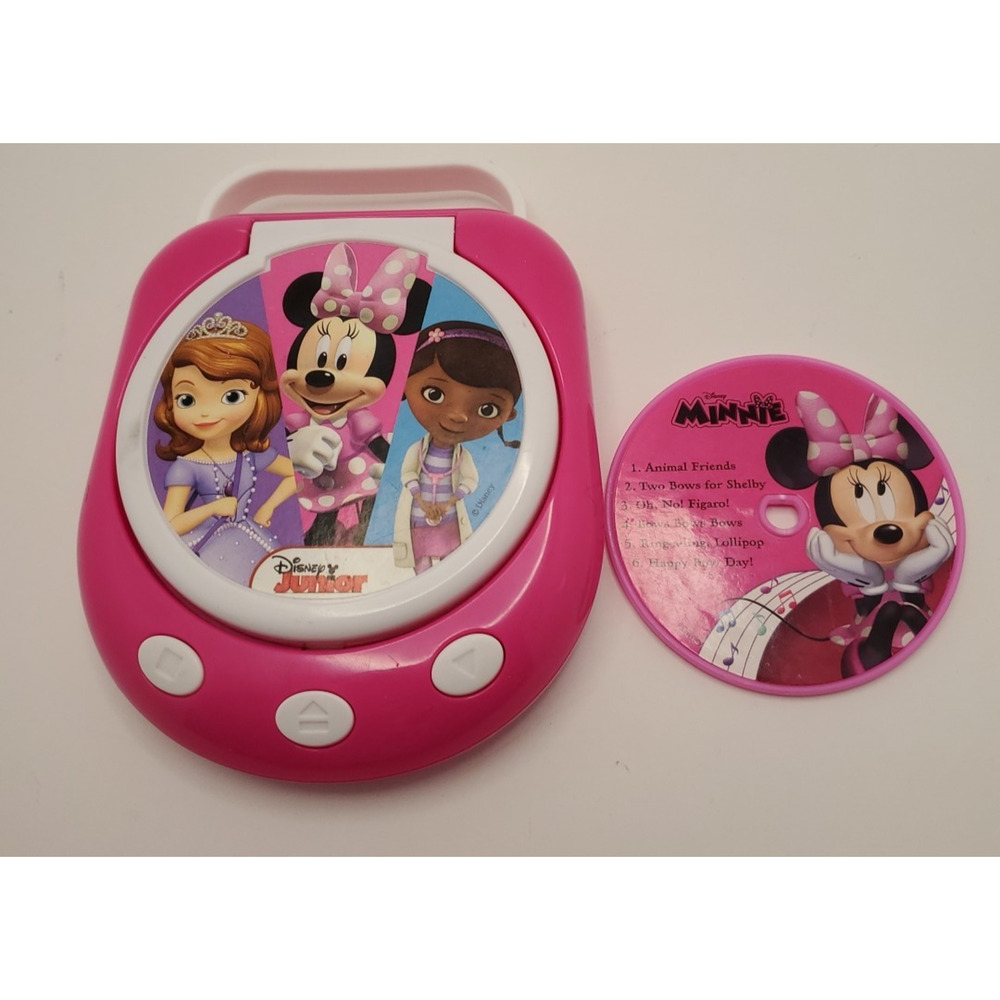Disney Junior Toy CD Player With Minnie Disc plays music